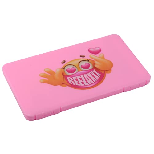 REELAXXX - Porta Mascarillas - Caja Plástica de Almacenamiento para máscaras - Joyas - Tarjetas y Accesorios - Funda Mascarilla - Bolsillo en el Maletero - Estuche Plegable - Transporte (Rosa)