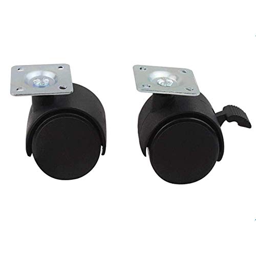 Reemplazo Presidente de ricino ruedas giratorias Trolley Muebles de Oficina Caster ricino Ruedas Ruedas de nylon resistente, reemplazo silla giratoria Ruedas Conjunto de 4, diseño de rodamiento de bol