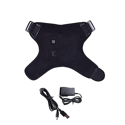 Regalos de Invierno Sannofair - Masaje térmico para hombros con 3 ajustes de calefacción, correa ajustable para terapia de calor o frío para manguito rotador, tendinitis de esguince de dolor