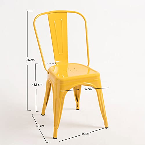 Regalos Miguel - Sillas Comedor - Silla Torix - Amarillo - Envío Desde España