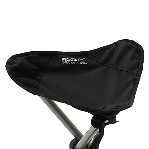 Regatta Taburete de Tres Patas Plegable y Ligero Ternio, Black, One Size