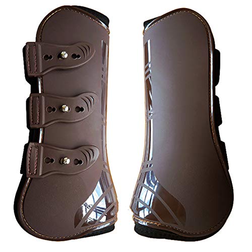 Rehomy Botas de Pierna Trasera Delantera de Caballo Protector de Guardia de Pierna de Caballo Ajustable para Protección de Tendón Ecuestre 4 Unids/Lote