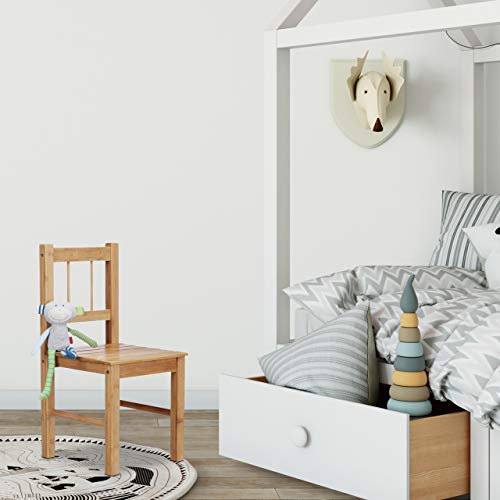 Relaxdays bambú decoración Silla, 57 x 27 x 29 cm, pequeñas Flores Soporte, Asiento de Madera, Silla, bambú, Natural