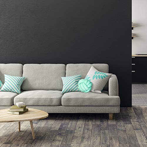 Relaxdays Cojín Anudado para sofá, Cama, Decorativo, escandinavo, 25 cm de diámetro, Color Menta, 1 Unidad (1 Unidad)