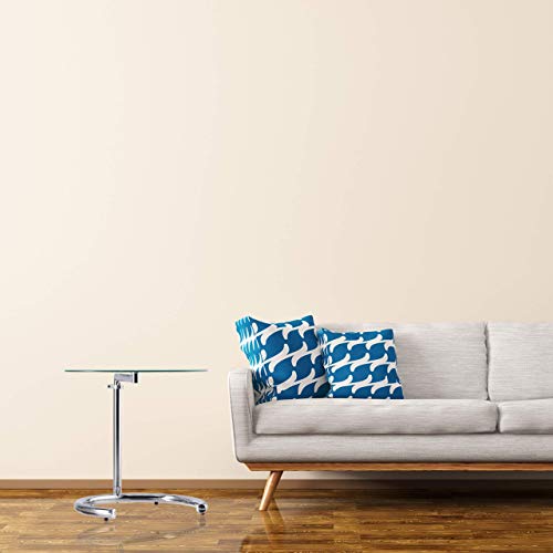 Relaxdays Mesa Auxiliar de Altura Regulable hasta 70 cm, Mesita Café, Acero Cromado-Cristal, Superficie 46 cm, Plateado, 70 x 46 x 46 cm