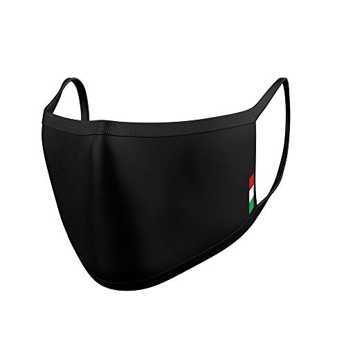 Relaxsan UNIMA [Negro] – Banda de cortesía Boca Nariz – ultraligera hilo Dryarn y plata X-Static lavable y reutilizable