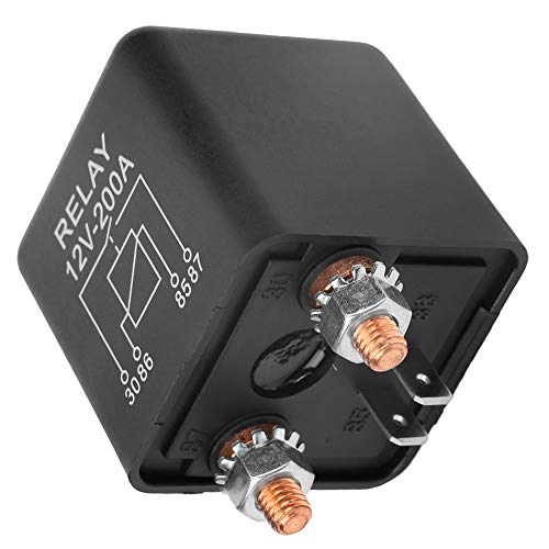 Relé de arranque, WM686 12V 4-Pin 200A Relé de arranque para trabajo pesado Interruptor de encendido/apagado RL / 180 200A Normalmente abierto para grúas pequeñas, cosechadoras de trigo