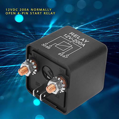 Relé de arranque, WM686 12V 4-Pin 200A Relé de arranque para trabajo pesado Interruptor de encendido/apagado RL / 180 200A Normalmente abierto para grúas pequeñas, cosechadoras de trigo