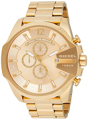 Reloj cronógrafo Diesel Mega Chief para hombre, caja de acero inoxidable de 51 mm