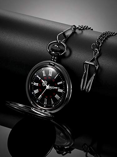 Reloj de Bolsillo Regalo de Memoria a Nieto, Regalo de Amor Desde Abuelos (Esfera Negra)