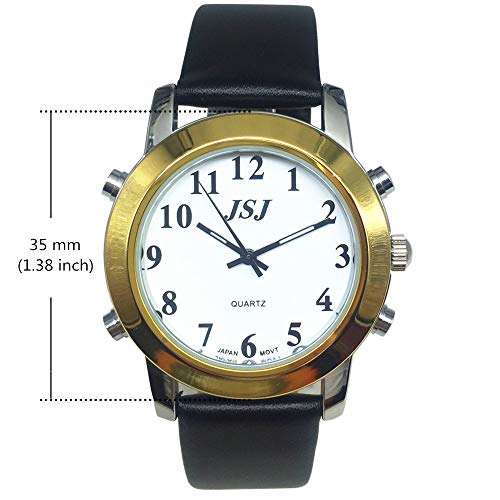 Reloj Parlante en Español para Ciegos y Los Ancianos, Correa de Cuero