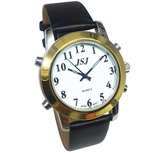 Reloj Parlante en Español para Ciegos y Los Ancianos, Correa de Cuero