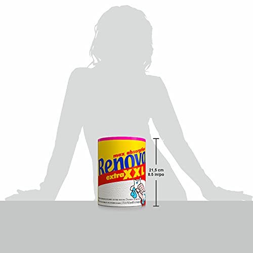 Renova - Maxiabsorption, Rollos de cocina XXL, Triple, Blanco - 1 Rollo