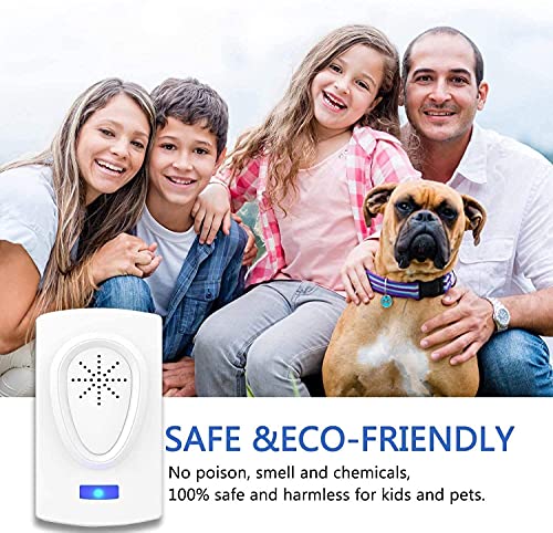 Repelente por ultrasonidos para Ratones, Ratones, Mosquitos, Insectos,arañas, cucarachas, Hormigas antimosquitos ultrasónicos, 4 Unidades