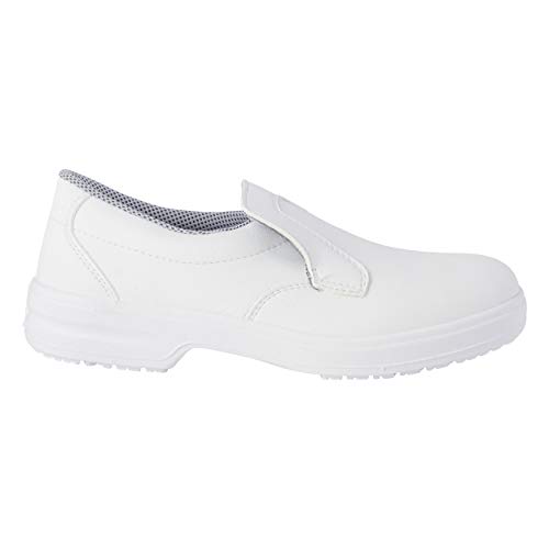 REPOSA Nurse Zapatos de Trabajo, Zapatos de Trabajo Cerrados Tipo mocasín sin Puntera, Parte Superior de Microfibra Transpirable, Zapatos Sanitarios con Plantilla anatómica, Suela de PU