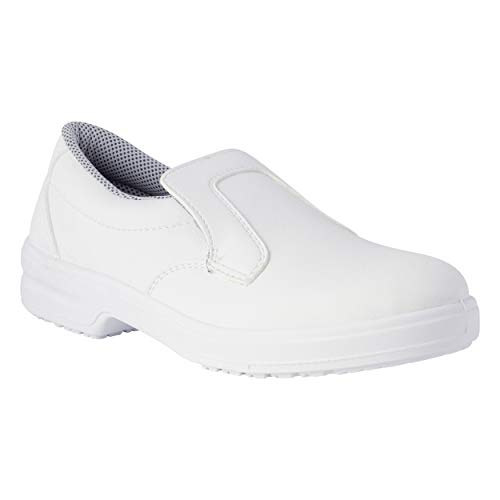 REPOSA Nurse Zapatos de Trabajo, Zapatos de Trabajo Cerrados Tipo mocasín sin Puntera, Parte Superior de Microfibra Transpirable, Zapatos Sanitarios con Plantilla anatómica, Suela de PU