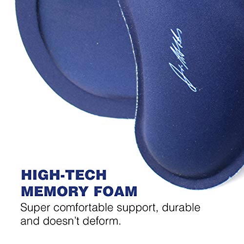Reposamuñecas Teclado y Ratón Ergonómicos Desarrollados por Médicos - Almohadilla Gel Perfecta para una Postura Correcta de las Muñecas y Lesiones en las Articulaciones - Azul