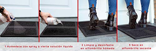 RESPO-DISPO Felpudo Desinfectante, Alfombra Desinfectante para la Entrada Alfombra Limpia Pies Alfombra para Pies Casa Felpudo Entrada Casa Alfombra Limpia Zapatos Desinfectante