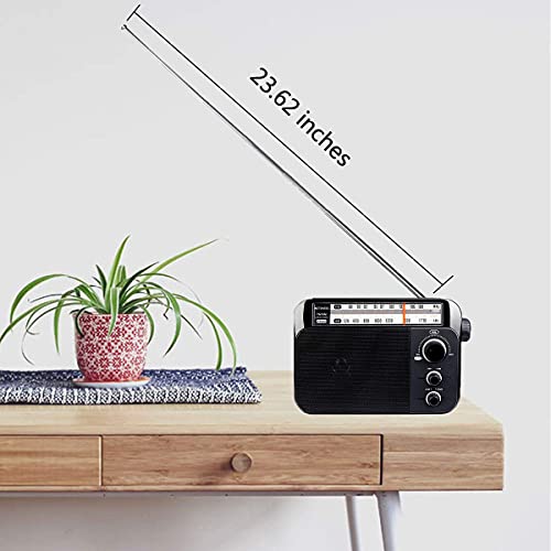Retekess TR604 Radio Portátil FM Am, Radio de Transistor, con Altavoz Grande Compatibilidad, Batería Alcalina o Alimentación de CA Fácil de Usar para Personas Mayores