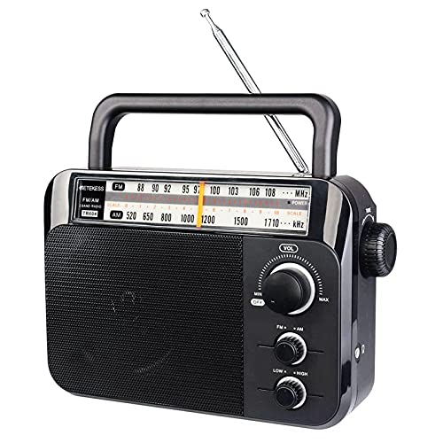 Retekess TR604 Radio Portátil FM Am, Radio de Transistor, con Altavoz Grande Compatibilidad, Batería Alcalina o Alimentación de CA Fácil de Usar para Personas Mayores