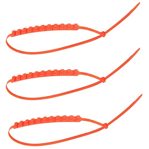 RETYLY 20 Pcs/Lote Neumático De Nieve Cadenas De Neumáticos Invierno Antideslizante Tendón De Carne Cadena De Naranja De Nylon Derueda De Vehículos para Coches/SUV