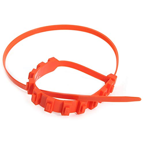 RETYLY 20 Pcs/Lote Neumático De Nieve Cadenas De Neumáticos Invierno Antideslizante Tendón De Carne Cadena De Naranja De Nylon Derueda De Vehículos para Coches/SUV