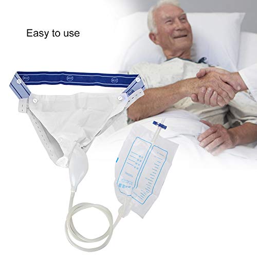 Reutilizable Masculino Femenino Bolsa de Orina, Masculino Orinal Colector Silicona Adultos Hombre Mujer Ancianos Pee Bolsa Orinal Portátiles para viaje Uso exteriores(hombre)