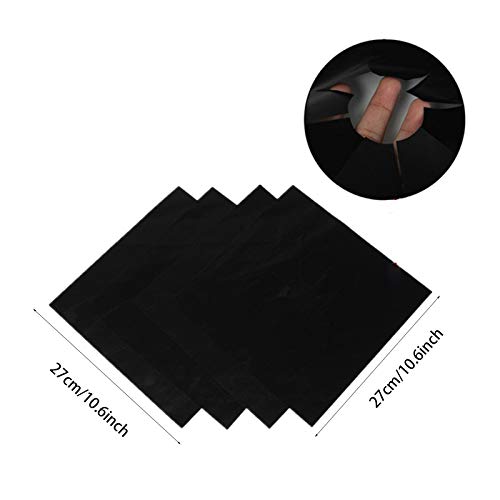 Reutilizables Protectoras Para Hornillos Gas Protectores Antiadherentes Estufa A Gas Protectoras Para Hornillos De Gas Teflón Cubiertas Para Quemadores Gas Para Varias Estufas De Gas-4 Piezas (Negro)