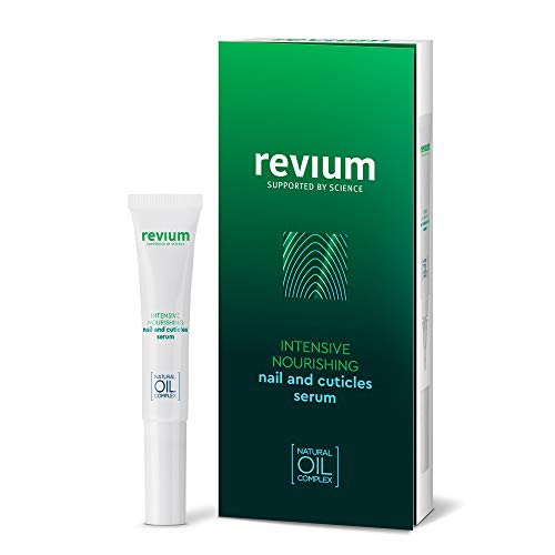 Revium - Sérum nutritivo de acción intensiva para uñas y cutículas,producto de cuidado con aceites de mirra,algodón,almendra,canola y germen de trigo,con vitaminas (A, E, F y C) y lecitina, 7ml