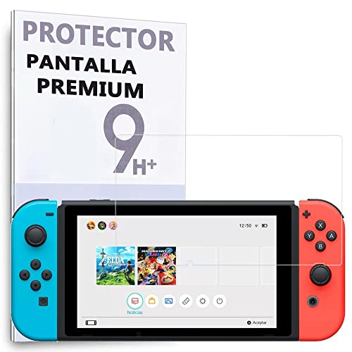 REY Protector de Pantalla para Nintendo Switch, Cristal Vidrio Templado Premium