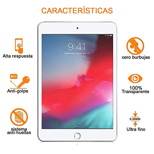 REY Protector de Pantalla para Tablet Samsung Galaxy Tab S7 4G-WiFi 11", Cristal Vidrio Templado Premium