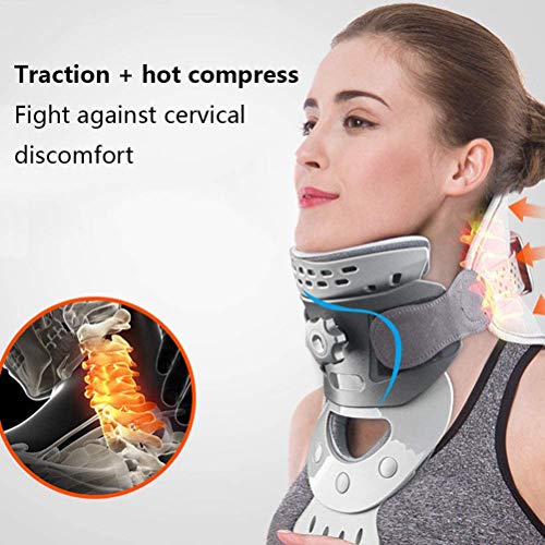 RGHS Soporte para El Cuello, Dispositivos De Tracción Cervical Ajustables, Herramienta De Recuperación para El Cuidado del Cuello Suave Y Cómodo, Alivio del Dolor De La Columna, Protección del Cuello