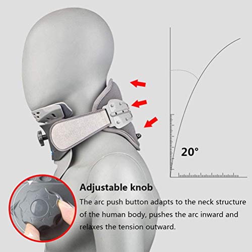 RGHS Soporte para El Cuello, Dispositivos De Tracción Cervical Ajustables, Herramienta De Recuperación para El Cuidado del Cuello Suave Y Cómodo, Alivio del Dolor De La Columna, Protección del Cuello