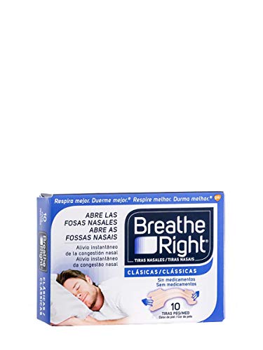 Rhinomer Breathe Right - Tiras Nasales Pequeñas, 10 Unidades, Tono Claro, 8470003062336