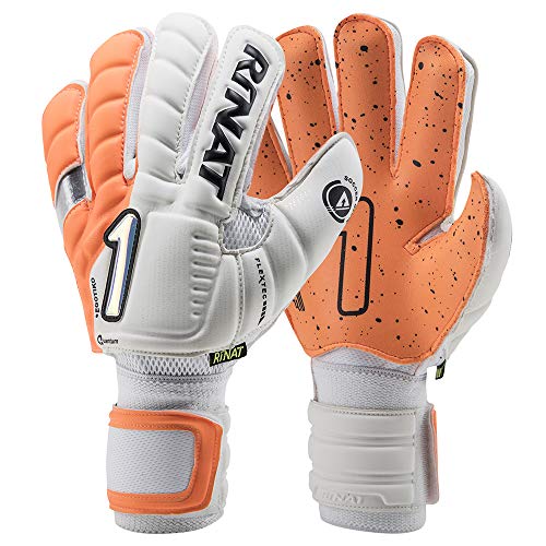Rinat 1EGQSTIY50-152-216 Guante de Portero, Unisex Niños, Blanco/Naranja, 4