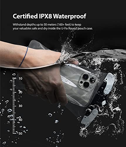 Ringke Waterproof Case Funda Impermeable Móvil, la Pantalla Táctil Funciona Bien, Bolsa Impermeable Transparente Compatible con iPhone 12/Pro/MAX/Mini, 11, XR, 7, Redmi Note 10, Poco X3 Pro - Grande
