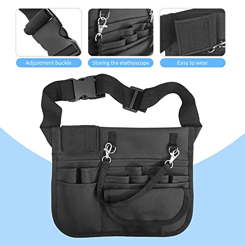 Riñonera para enfermera, Healifty Medical Belt Enfermera Cinturón de enfermería Organizador Riñonera Bolsa Accesorios para enfermeras Cinturón de utilidad Bolsa de herramientas para enfermeras -Negro
