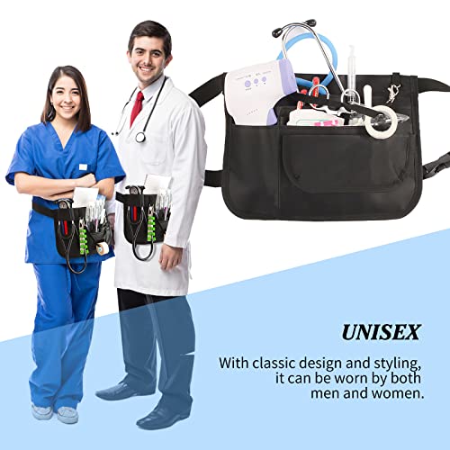 Riñonera para enfermera, Healifty Medical Belt Enfermera Cinturón de enfermería Organizador Riñonera Bolsa Accesorios para enfermeras Cinturón de utilidad Bolsa de herramientas para enfermeras -Negro
