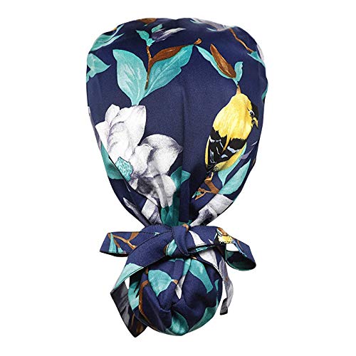 Riou Gorro Quirúrgico Unisex, Gorro de Cirugía de Algodón Gorro Transpirable para Enfermera Médico, Vendaje Ajustable Gorro Quirofano