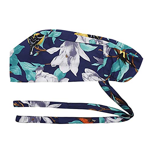Riou Gorro Quirúrgico Unisex, Gorro de Cirugía de Algodón Gorro Transpirable para Enfermera Médico, Vendaje Ajustable Gorro Quirofano