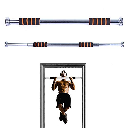 Riscko Barra Dominadas Puerta de Acero Extensible 100 cm Sin Tornillos Pull up Bar