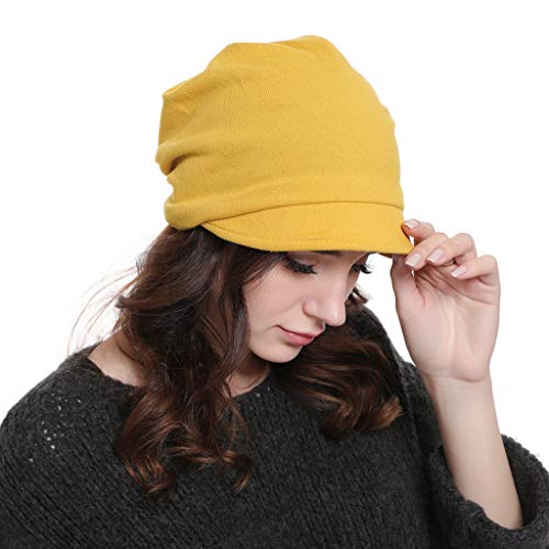RISTHY Gorro de Bambú Mujeres Gorro oncológico Yoga Gorro de Dormir Sombrero de la Cabeza Turbante Algodón Unisex para quimio