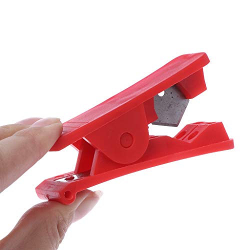 RK-HYTQWR PVC PU Nylon Caucho Silicona Tubo de plástico Cortador de Manguera de Tubo Tijeras para Cortar Tijeras Calientes, traqueales, Rojo y Plateado