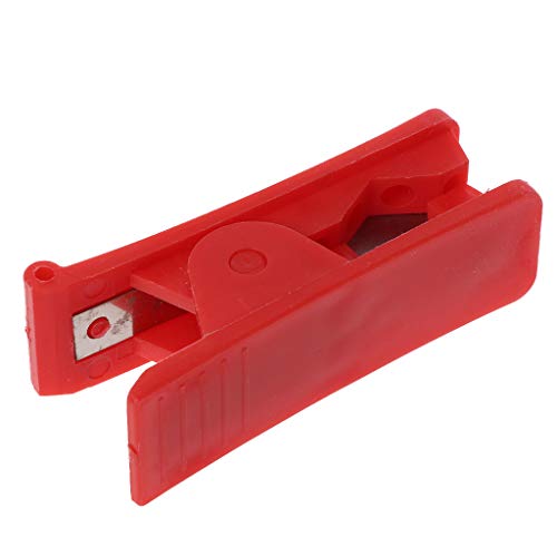 RK-HYTQWR PVC PU Nylon Caucho Silicona Tubo de plástico Cortador de Manguera de Tubo Tijeras para Cortar Tijeras Calientes, traqueales, Rojo y Plateado