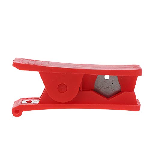 RK-HYTQWR PVC PU Nylon Caucho Silicona Tubo de plástico Cortador de Manguera de Tubo Tijeras para Cortar Tijeras Calientes, traqueales, Rojo y Plateado