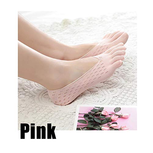 Rlevolexy 5 pares de calcetines ortopédicos de compresión para las mujeres calcetines del dedo del pie transpirable cinco dedos divididos calcetines invisibles del barco