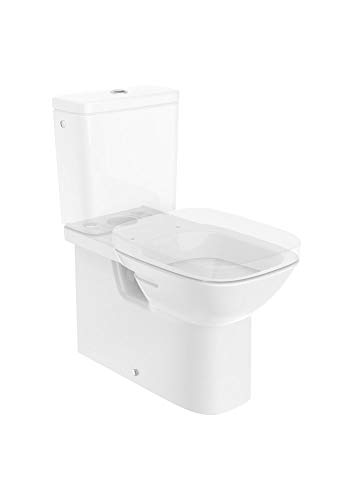 Roca A34299B00U Taza Salida Dual, Coleccion Debba Square, Blanco (No incluye Cisterna ni Asiento)