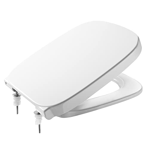 Roca A8019D2004 Colección Debba- Asiento y tapa con caída amortiguada, color blanco
