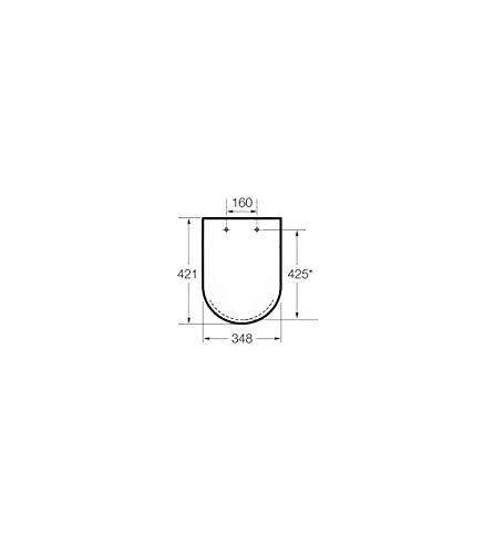 Roca A801B6000B Asiento y Tapa SUPRALIT, Colección Victoria, Color Blanco