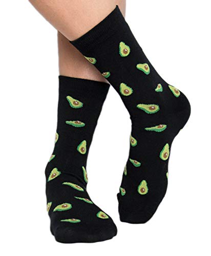 Roits Aguacates Negros - Calcetines Originales Hombre y Mujer (36-40)